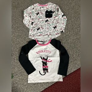 Girls Spotted Zebra 2 pack long sleeve tshirts
